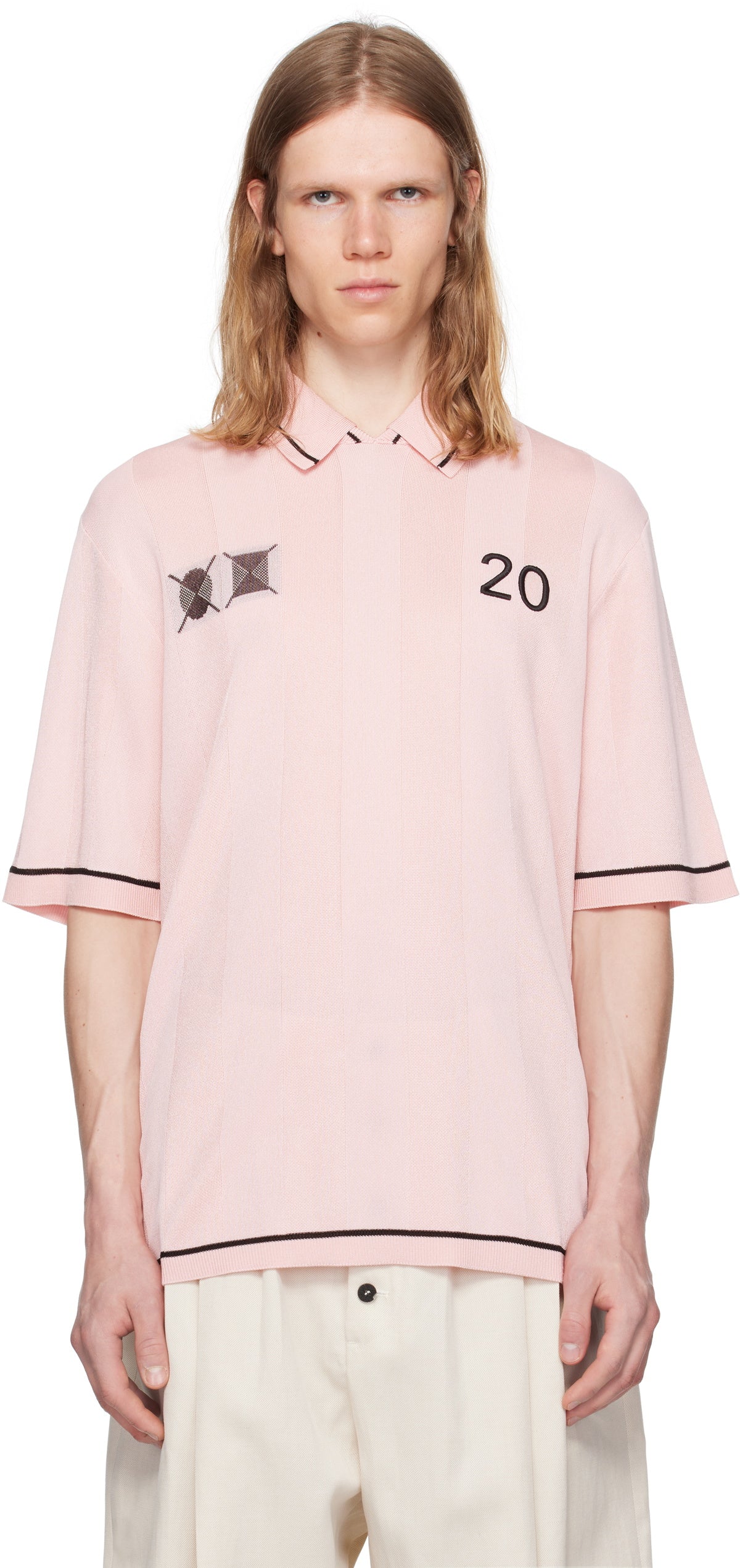 JACQUEMUS Pink La Croisière 'The Liga' Polo