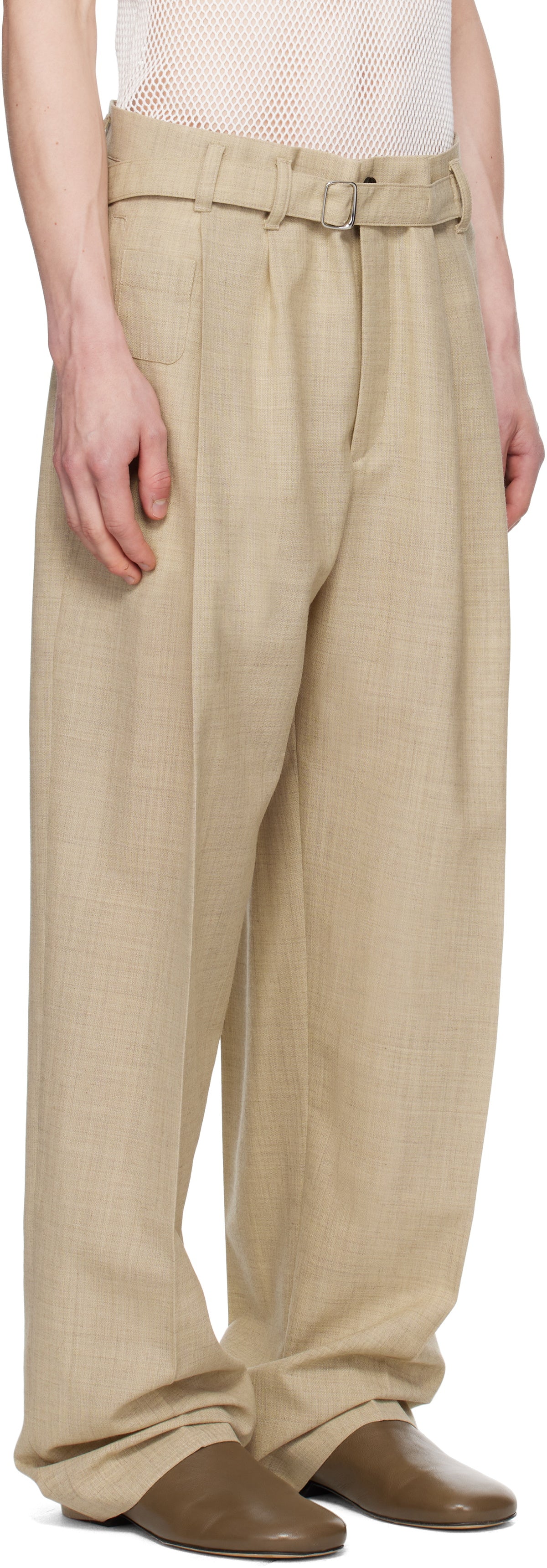 JACQUEMUS Beige La Croisière 'The Canevas' Trousers