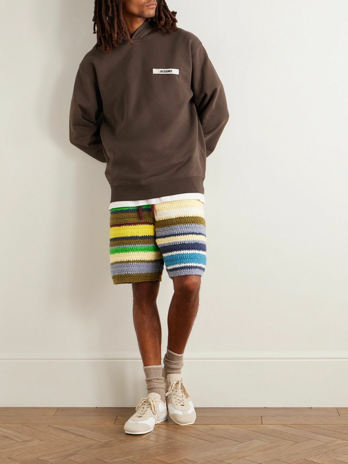 Jacquemus - Logo-Appliquéd Cotton-Jersey Hoodie - Brown