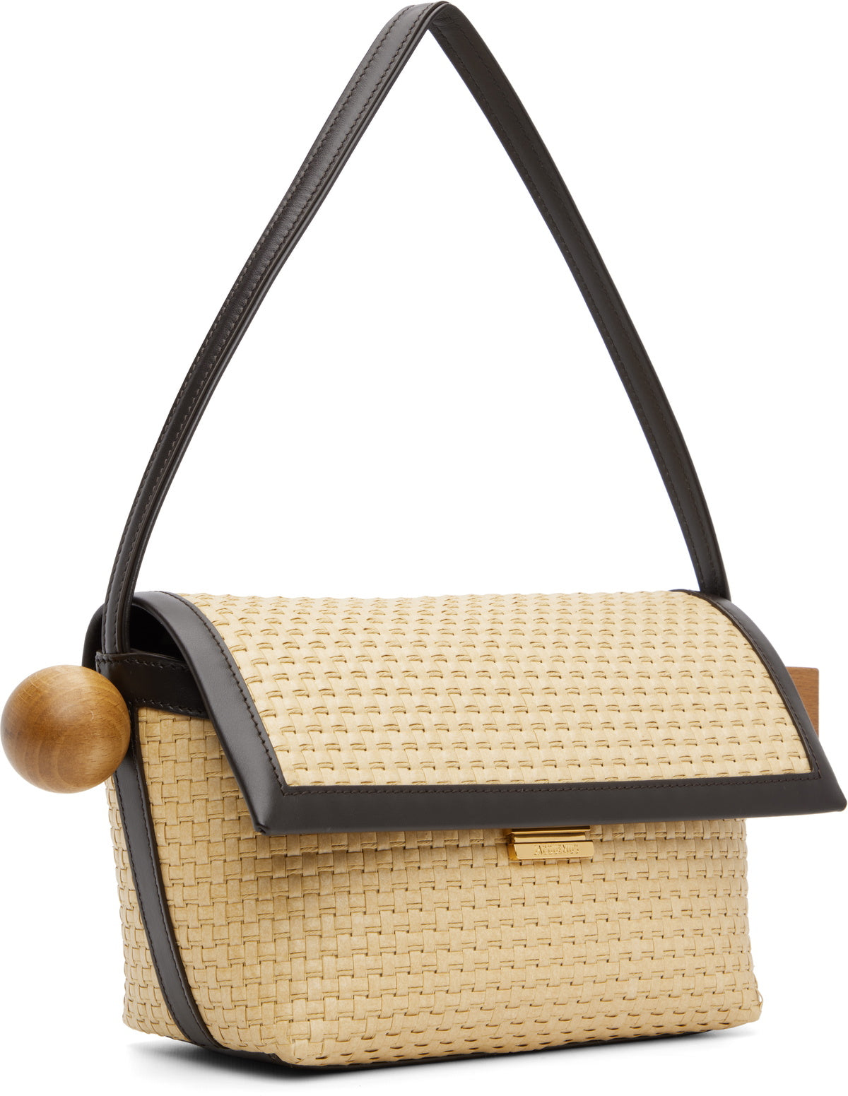 JACQUEMUS Beige & Brown La Croisière 'The Rond Carré' Bag