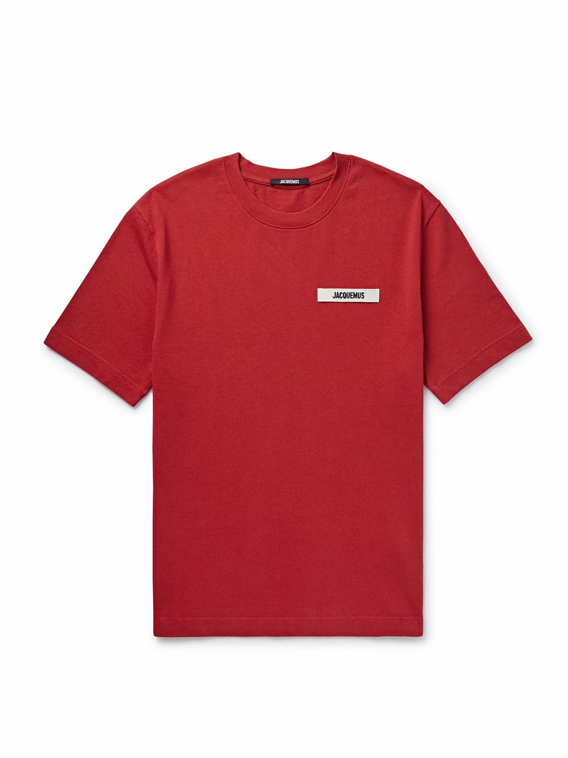 Jacquemus - Logo-Appliquéd Cotton-Jersey T-Shirt - Red