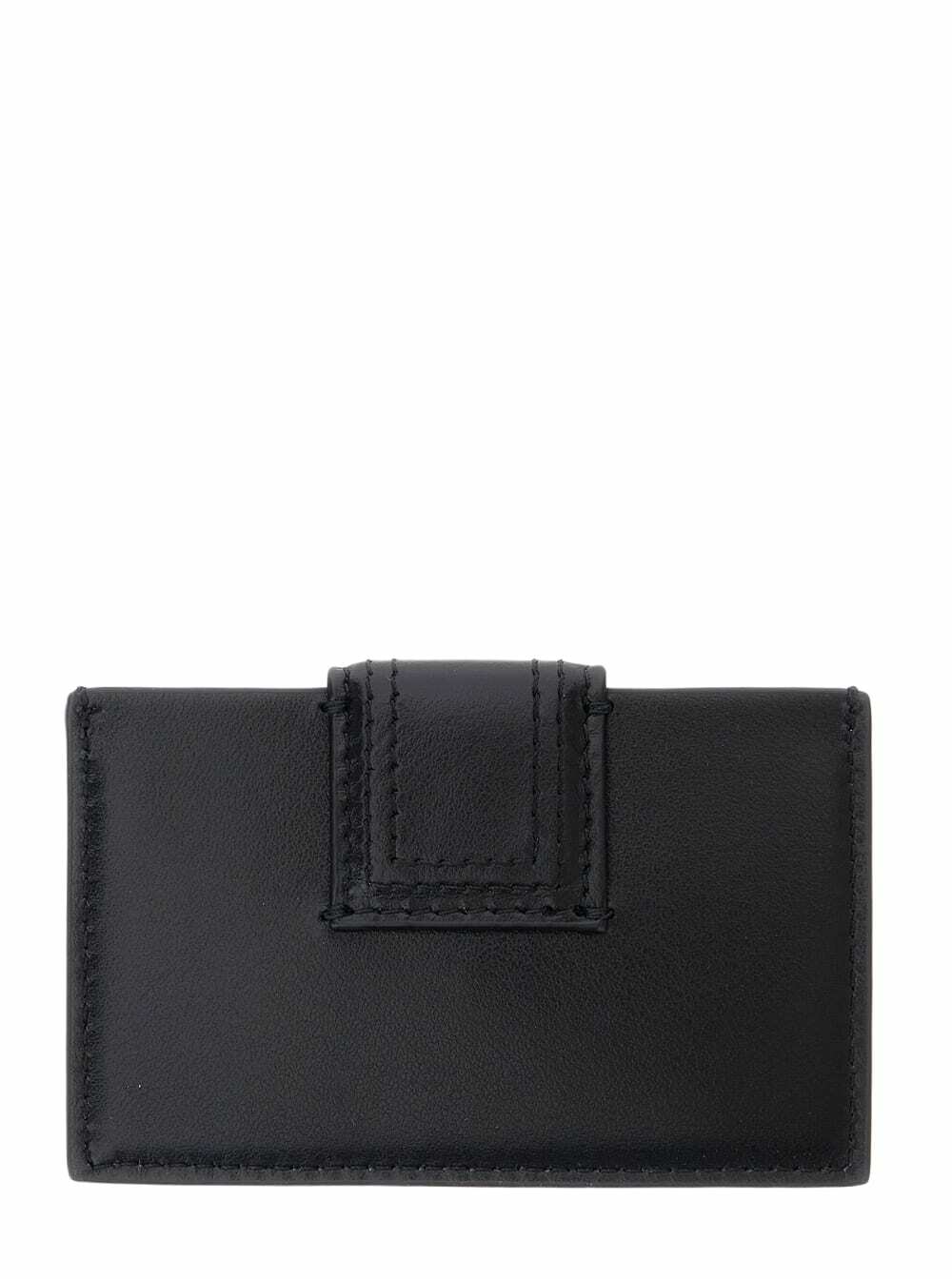 Jacquemus le Porte-cartes Bambino Black Card Holder With Magnetic Closure In Leather Woman
