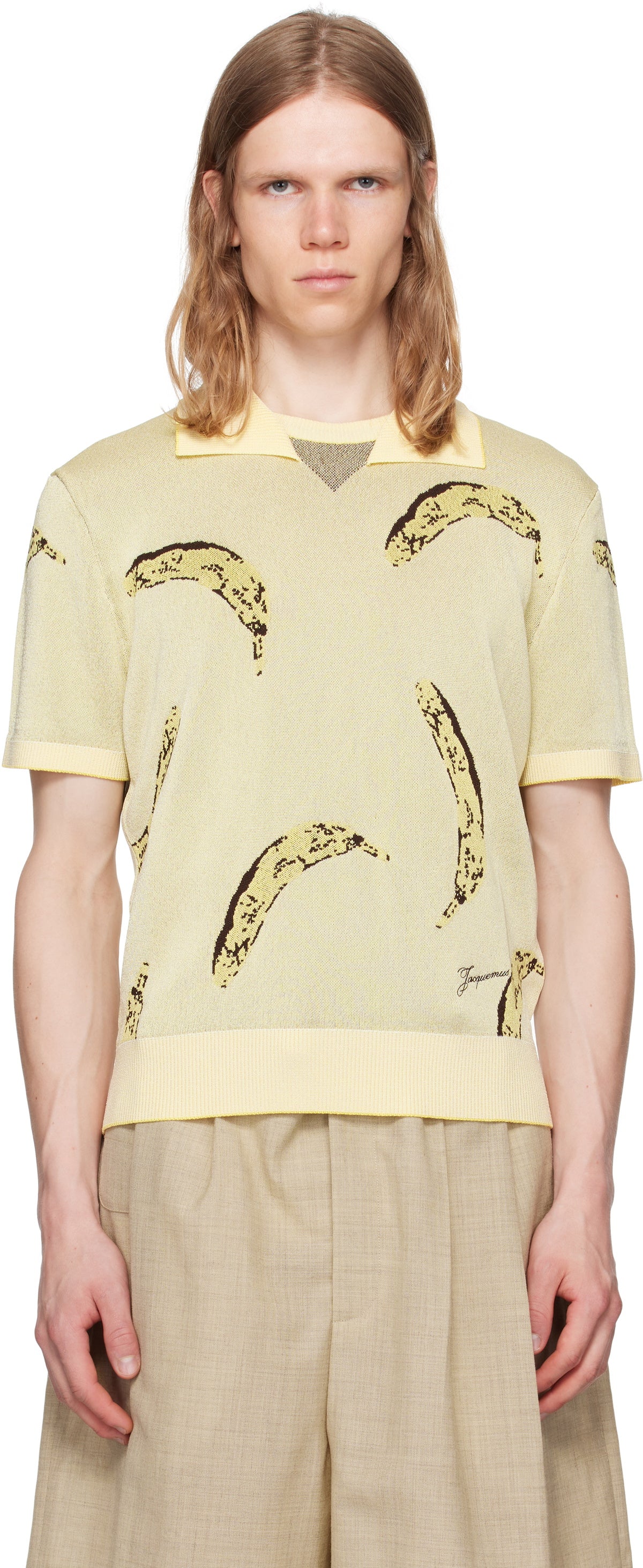 JACQUEMUS Yellow La Croisière 'The Marino' Polo