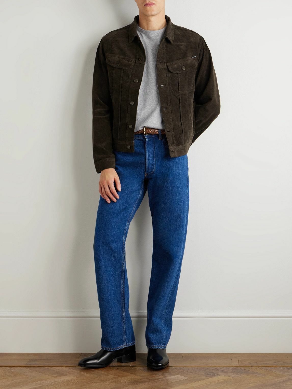 TOM FORD - Slim-Fit Cotton-Blend Corduroy Jacket - Brown