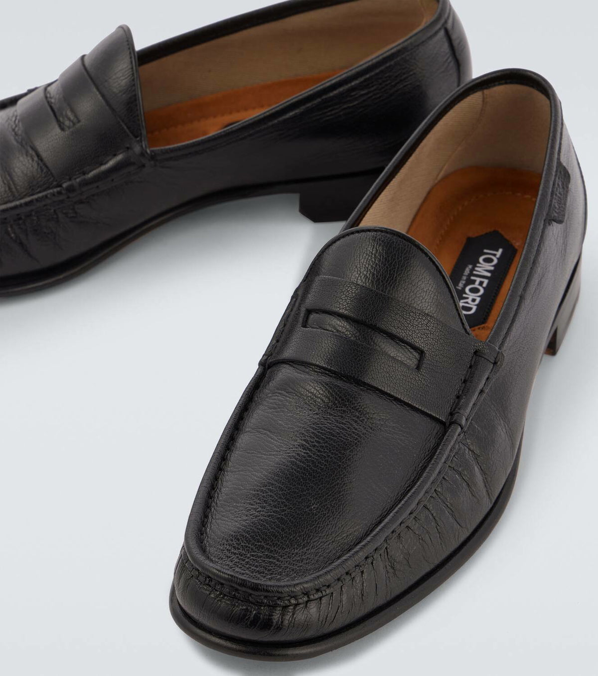 Tom Ford York leather penny loafers