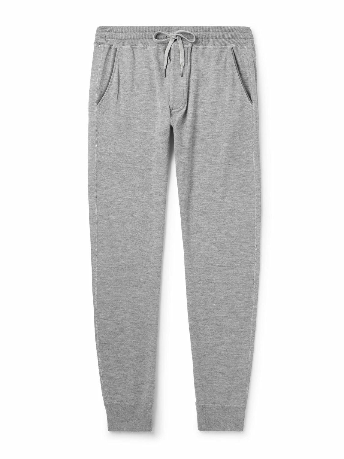 TOM FORD - Tapered Cashmere and Silk-Blend Sweatpants - Gray