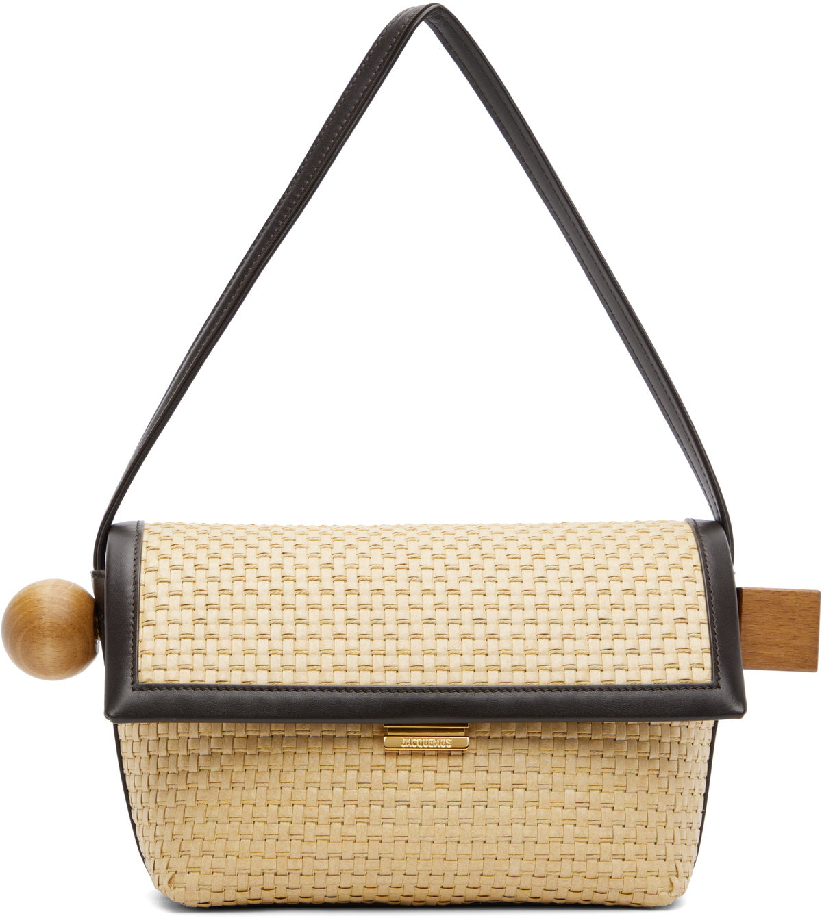 JACQUEMUS Beige & Brown La Croisière 'The Rond Carré' Bag
