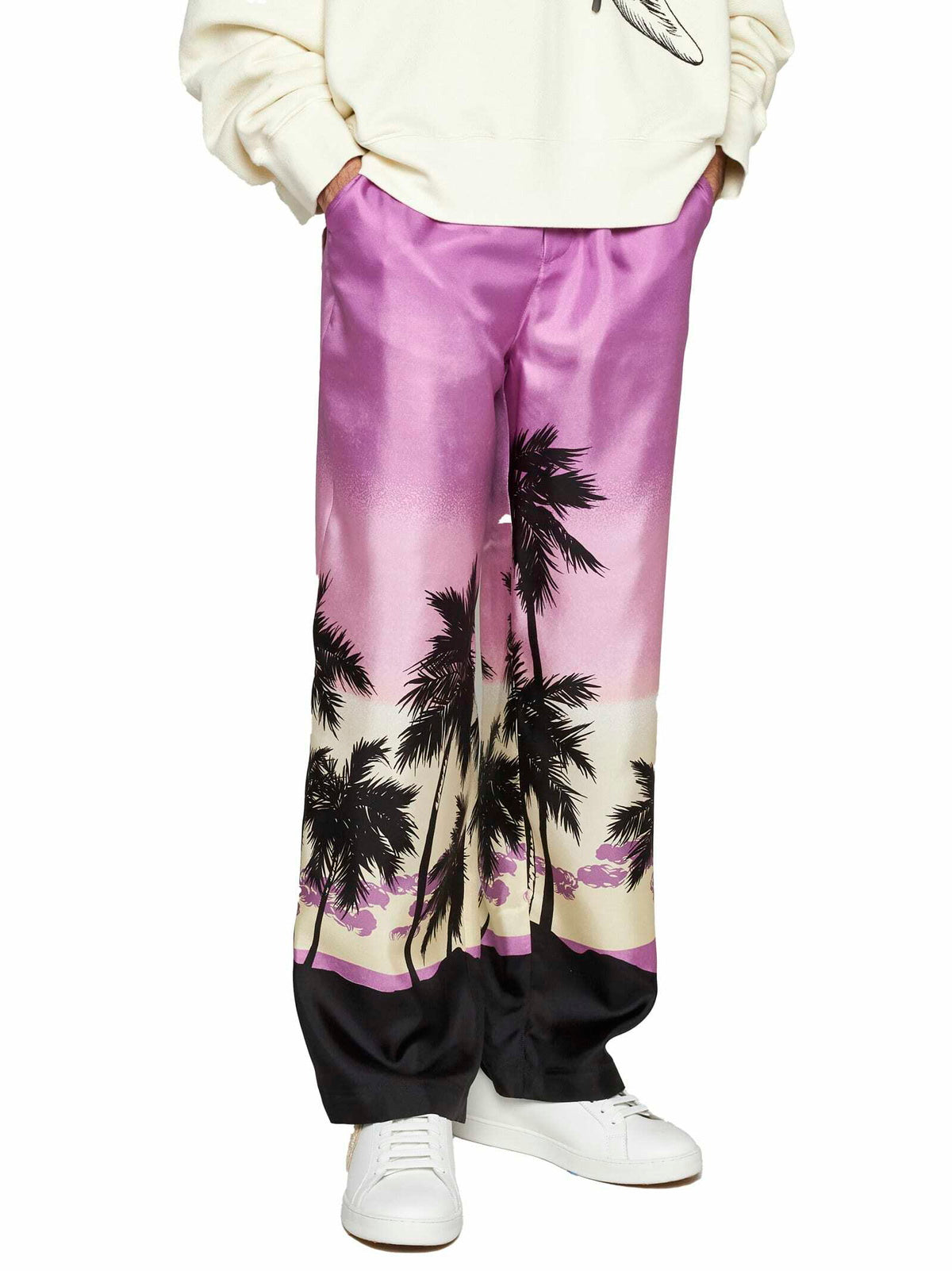 Palm Angels Printed Silk Pyjama Pant