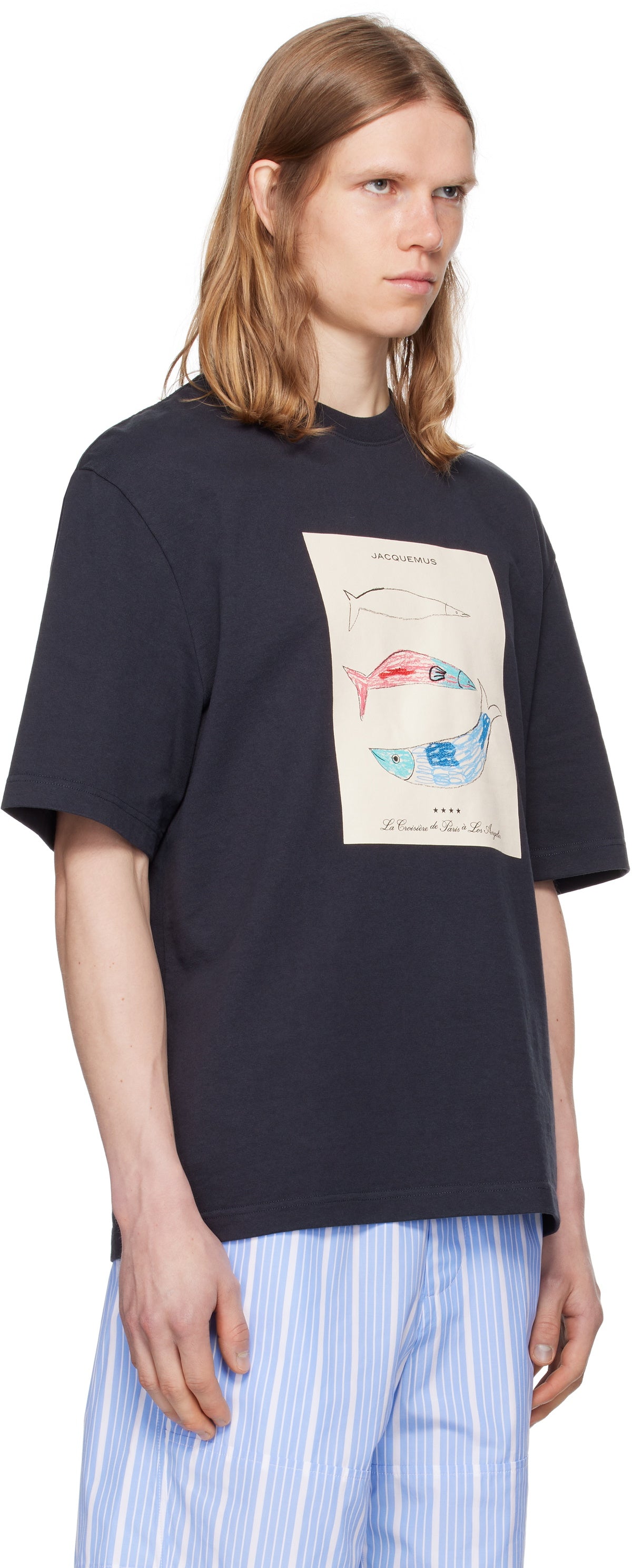 JACQUEMUS Navy La Croisière 'The Marino' T-shirt