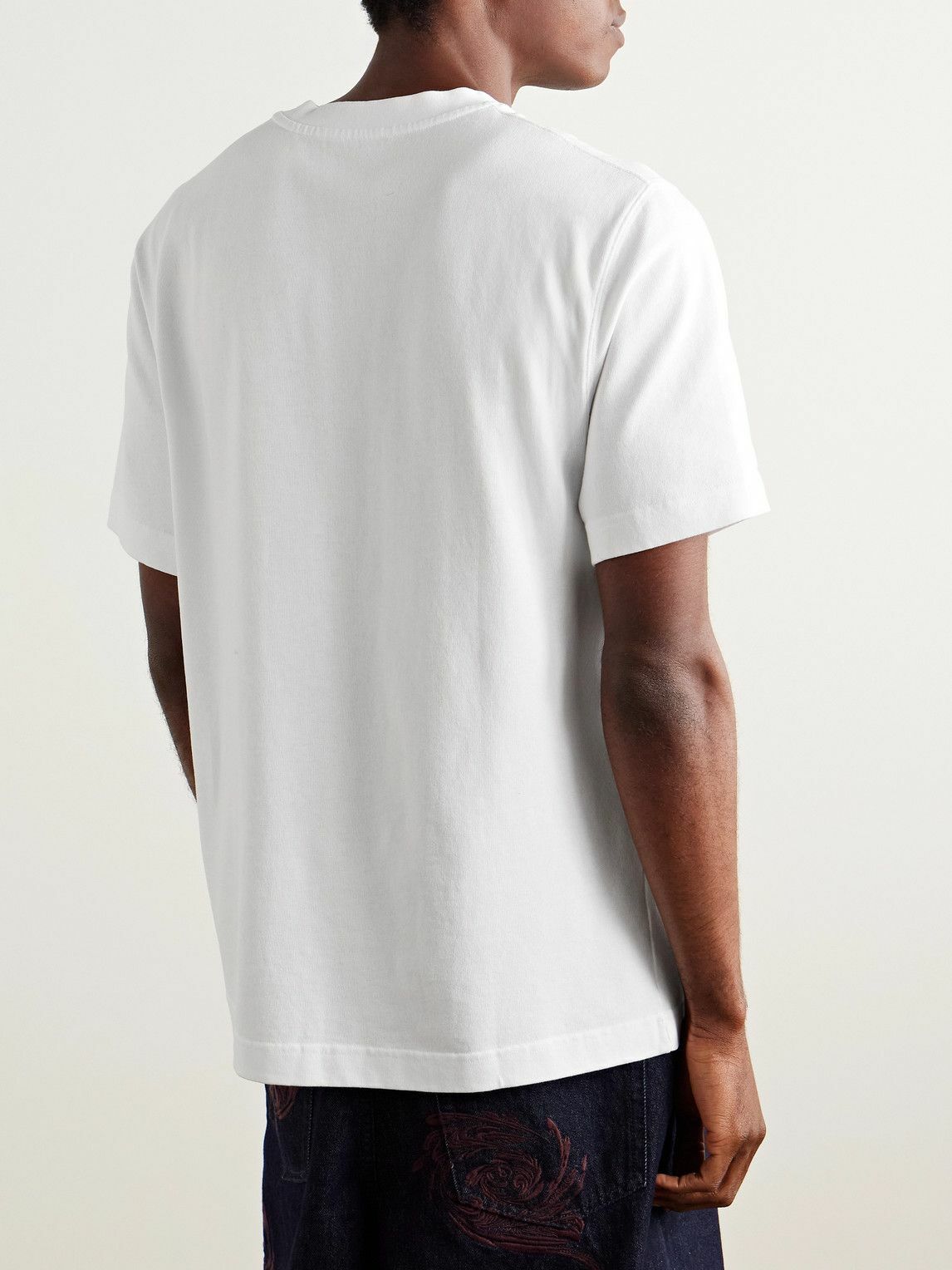 Jacquemus - Logo-Embroidered Cotton-Jersey T-Shirt - White