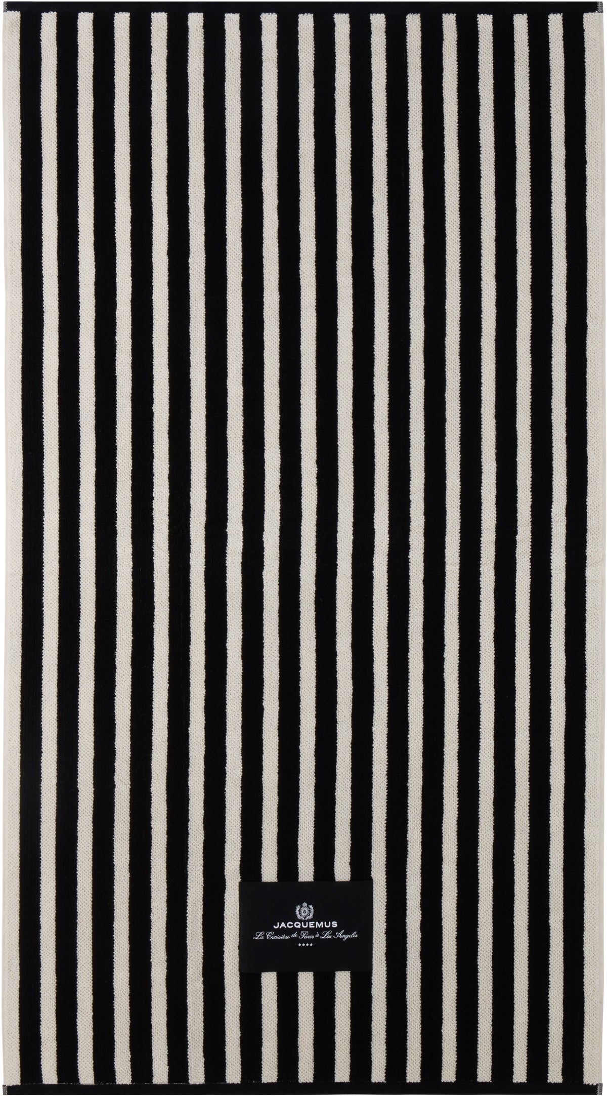 JACQUEMUS Beige & Black La Croisière 'The Rayures' Beach Towel