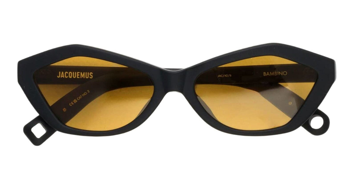 Jacquemus Bambino - Matt Black / Amber Lens Sunglasses