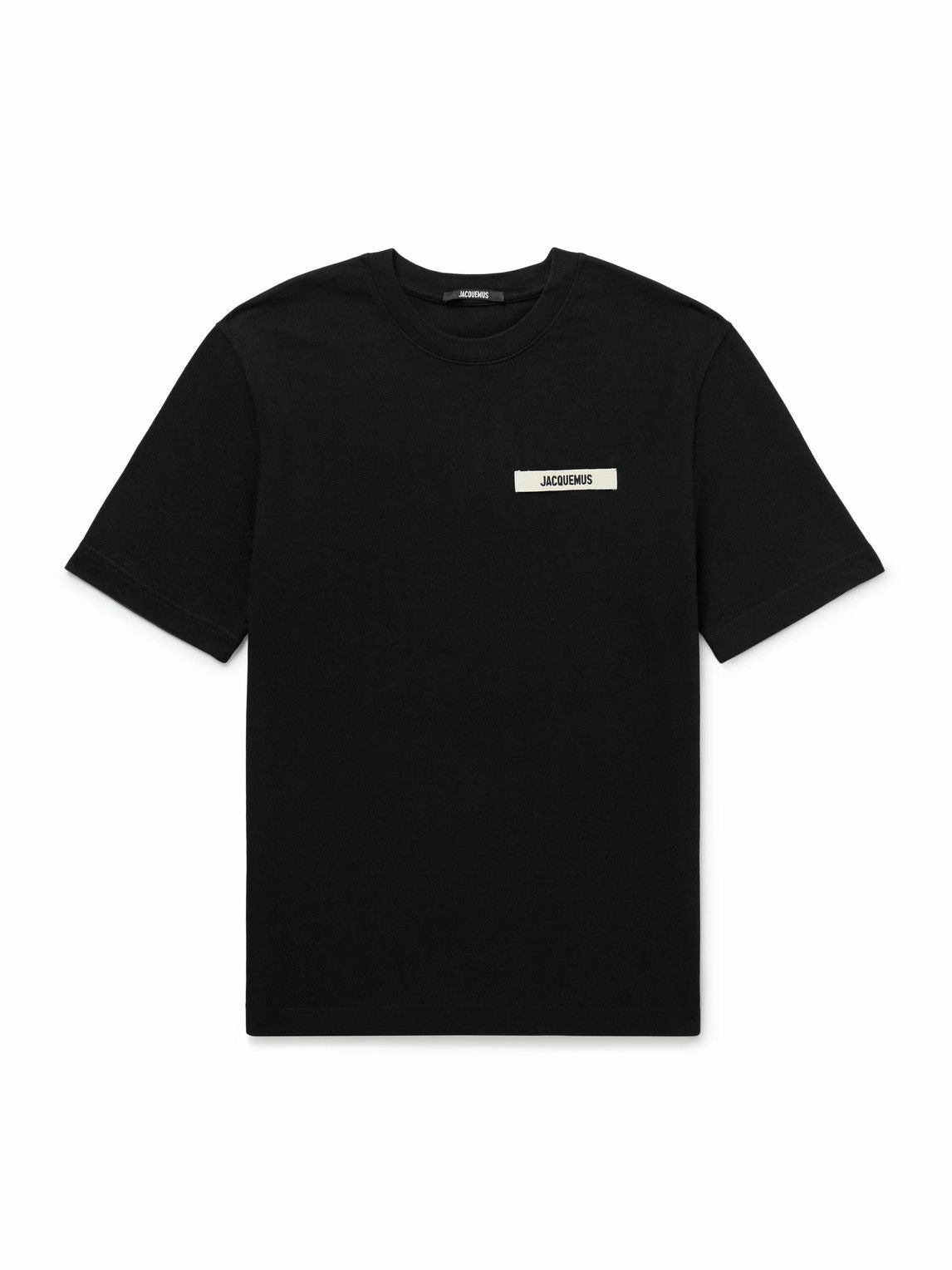 Jacquemus - Logo-Embroidered Cotton-Jersey T-Shirt - Black