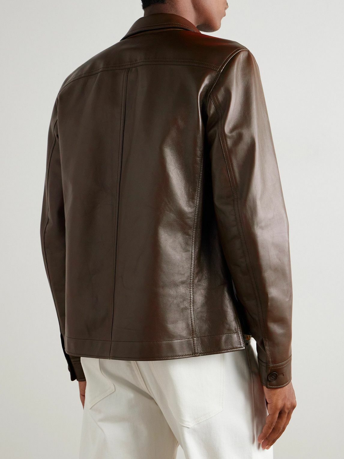 TOM FORD - Leather Jacket - Brown