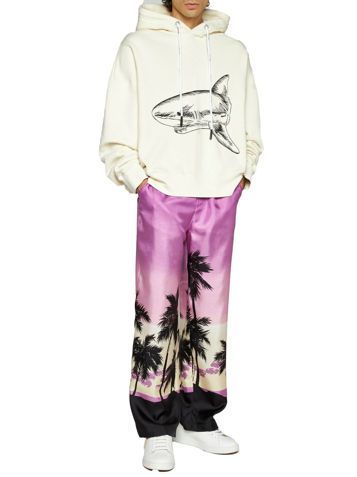 Palm Angels Printed Silk Pyjama Pant