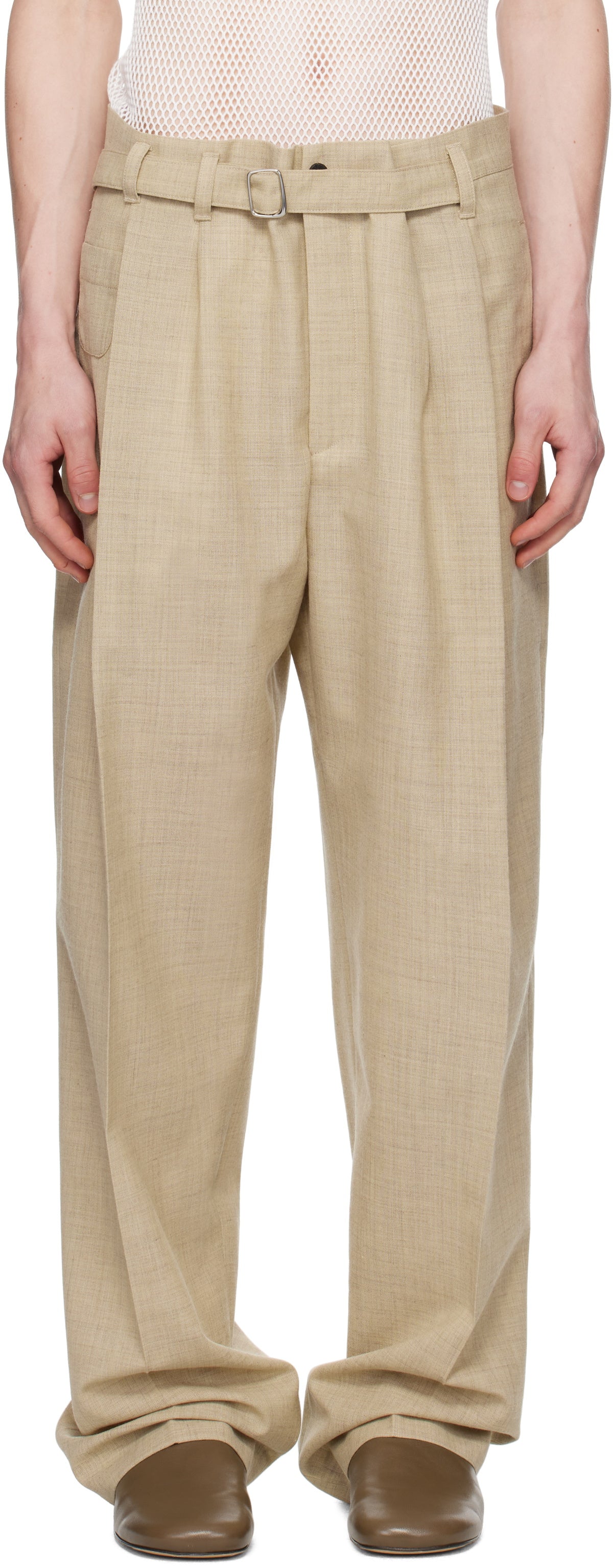 JACQUEMUS Beige La Croisière 'The Canevas' Trousers