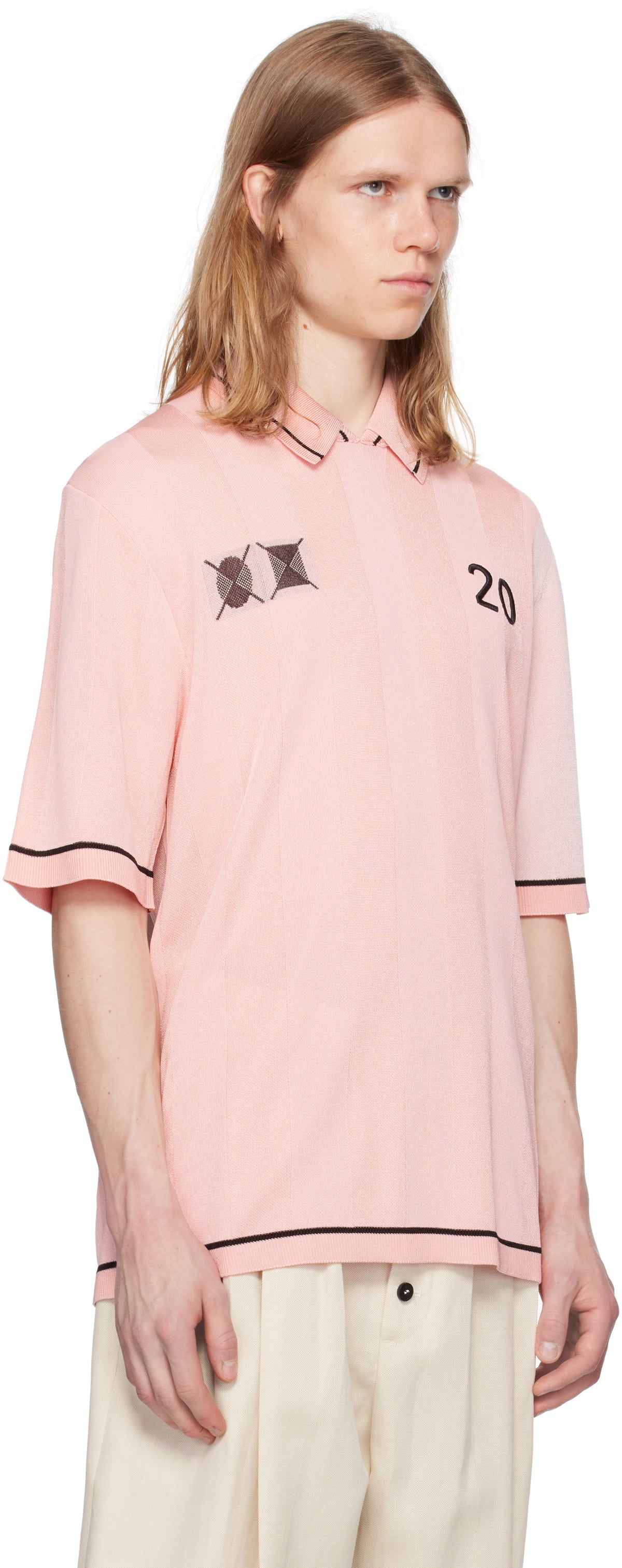 JACQUEMUS Pink La Croisière 'The Liga' Polo