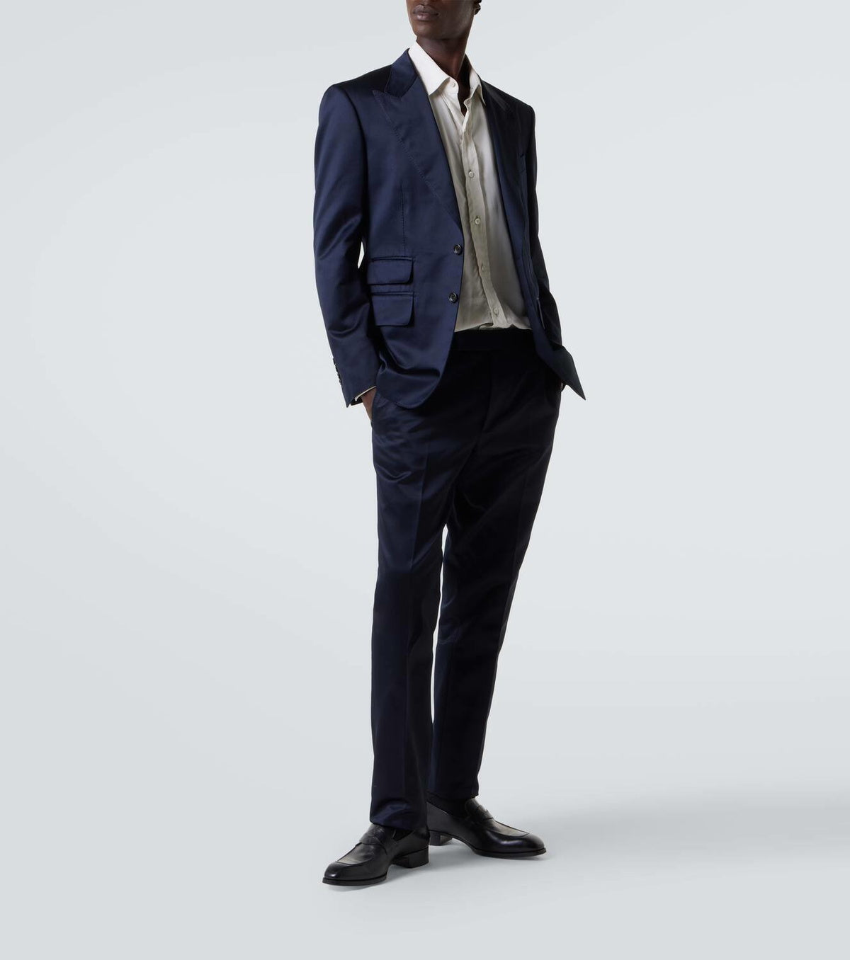 Tom Ford Shelton cotton satin suit jacket