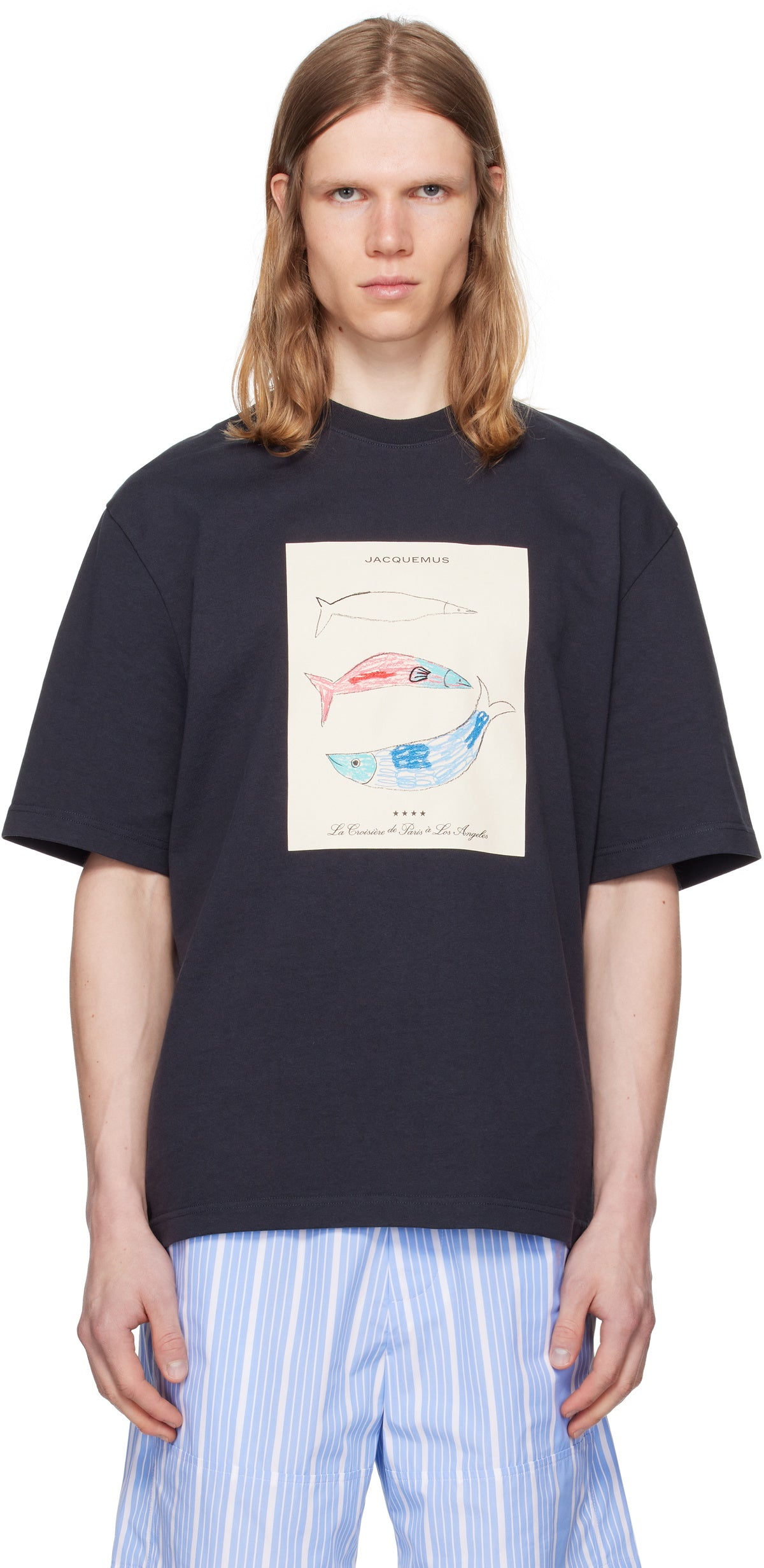 JACQUEMUS Navy La Croisière 'The Marino' T-shirt