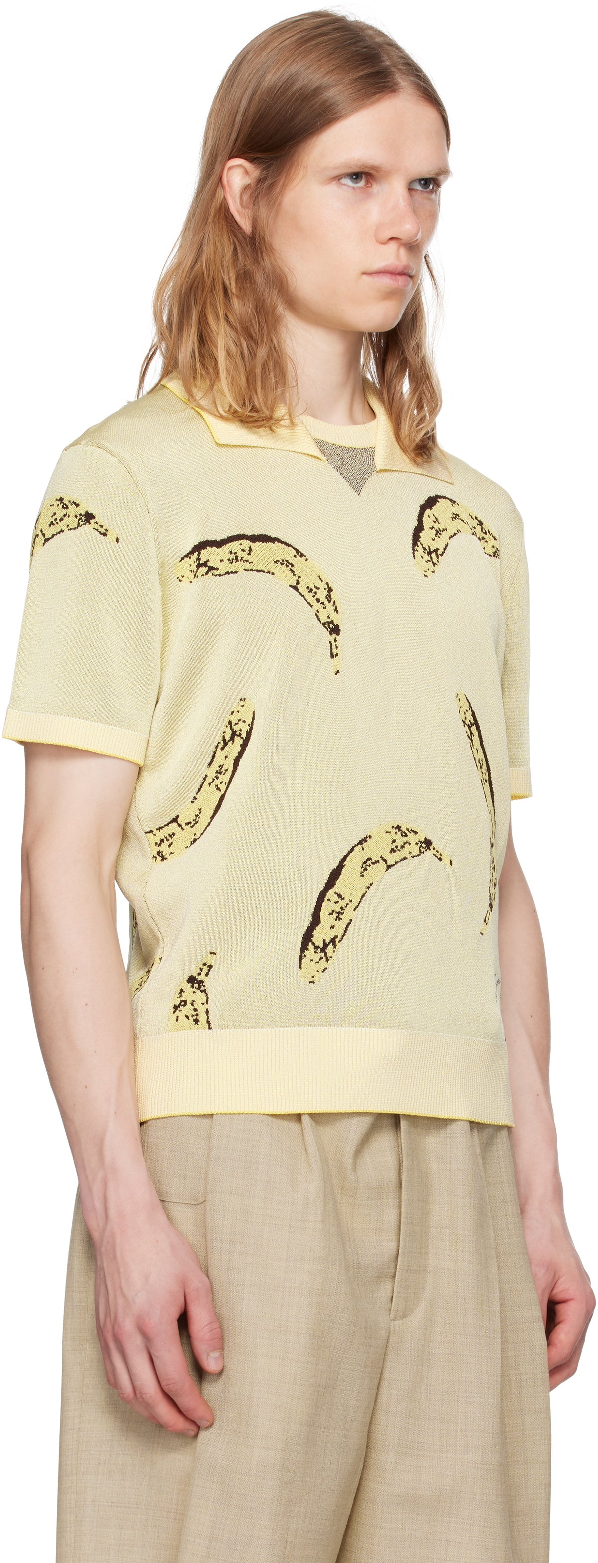 JACQUEMUS Yellow La Croisière 'The Marino' Polo