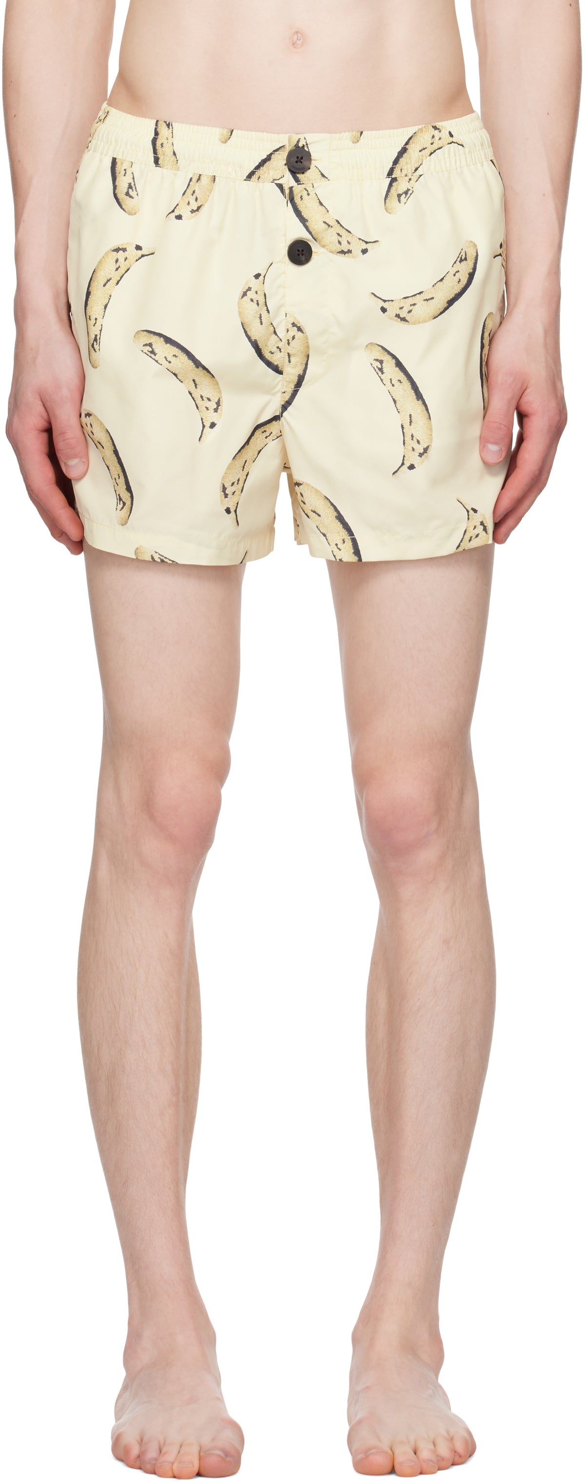 JACQUEMUS Yellow La Croisière 'The Puntini' Swim Shorts