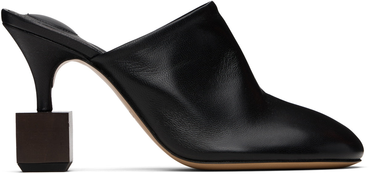 JACQUEMUS Black 'The Bisou' Mules