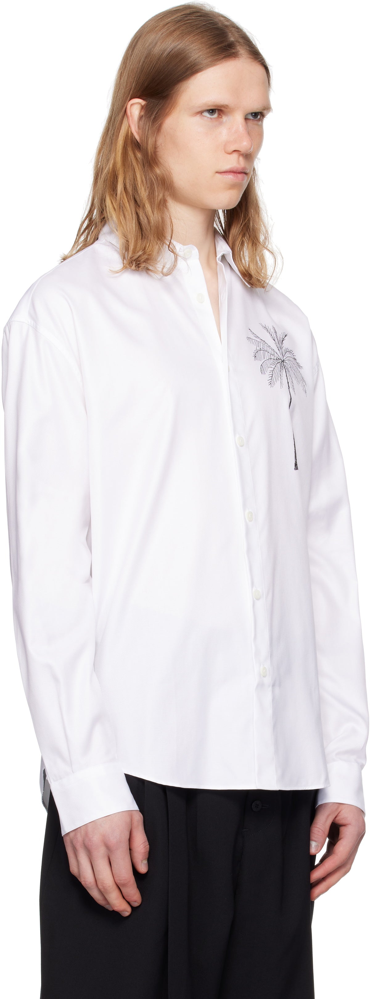 JACQUEMUS White & Green 'The Simon' Shirt