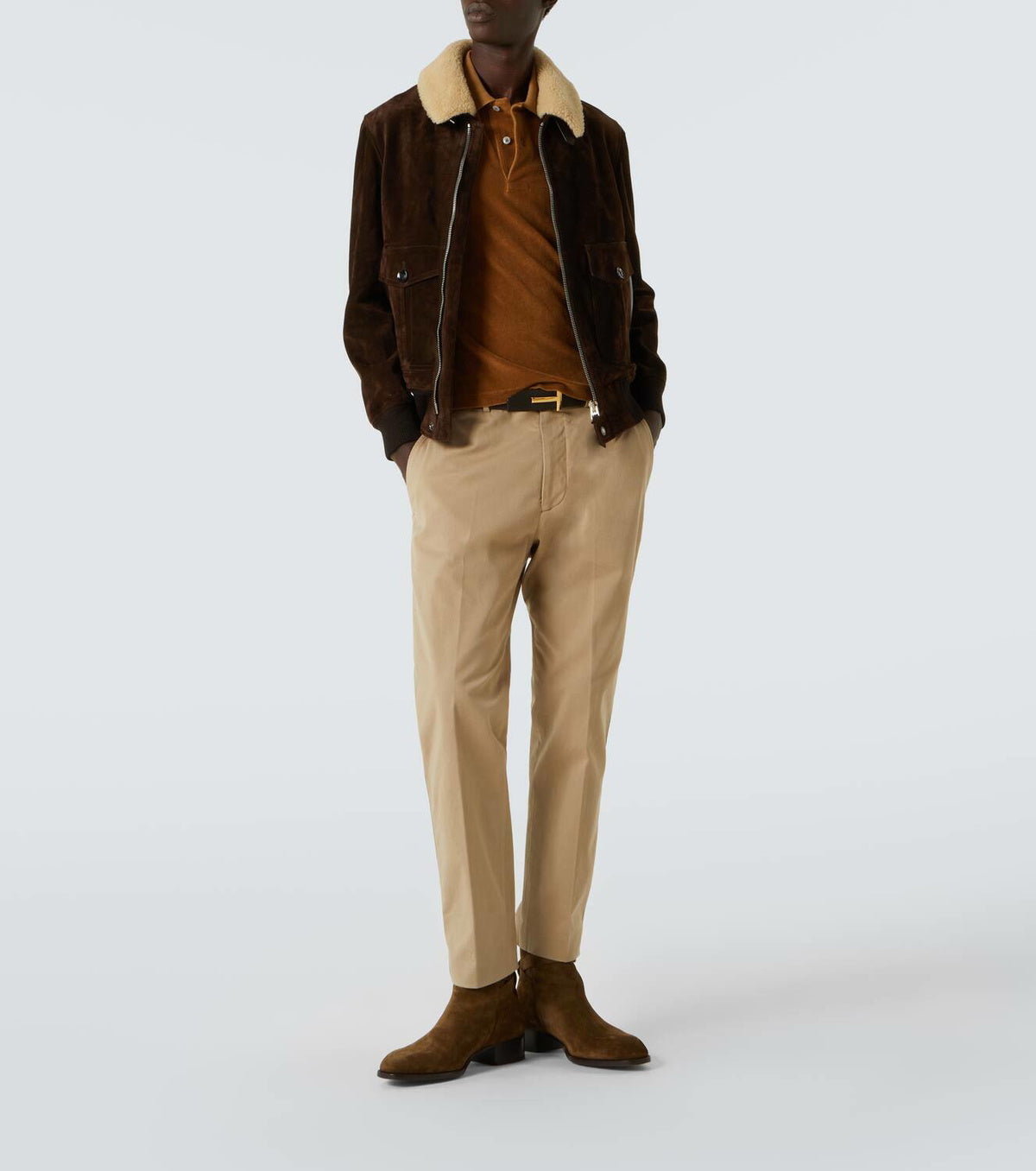 Tom Ford Cotton-blend terry polo shirt