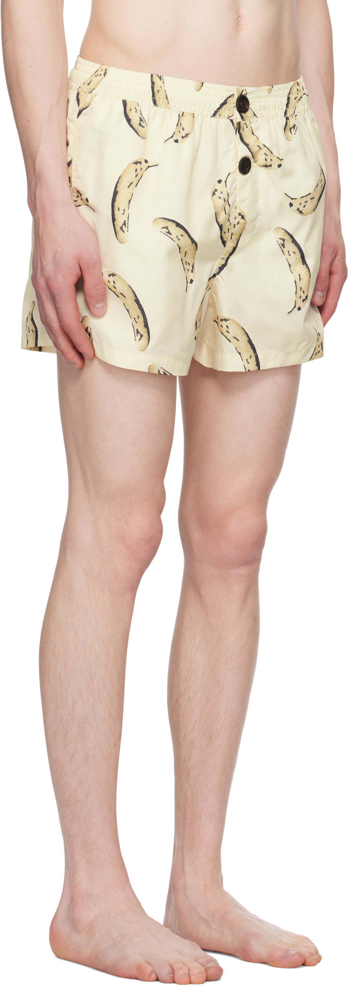 JACQUEMUS Yellow La Croisière 'The Puntini' Swim Shorts