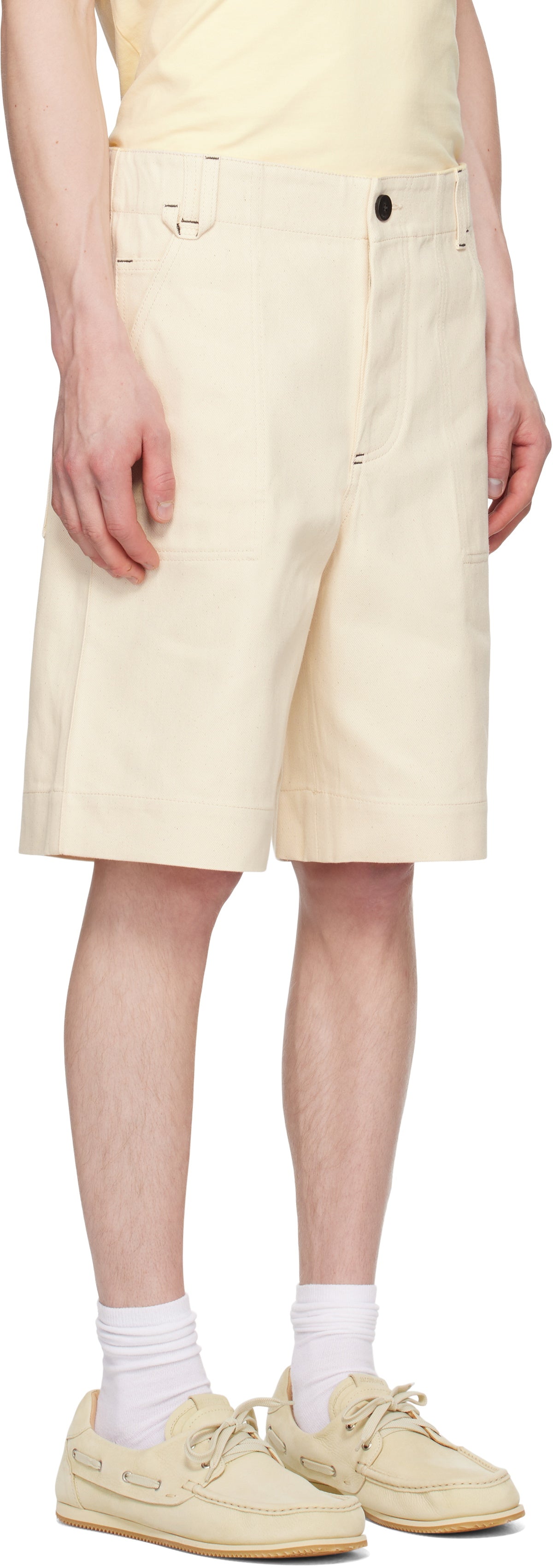 JACQUEMUS Beige La Croisière 'The de-Nîmes' Denim Shorts