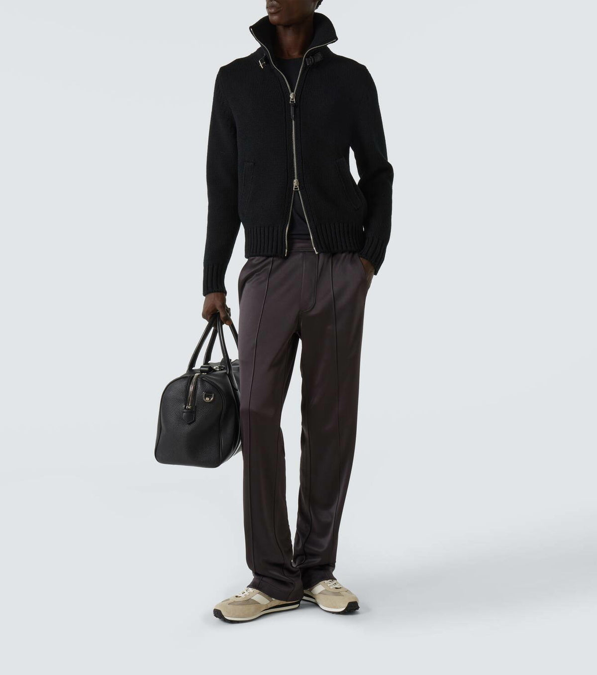 Tom Ford Mick suede-trimmed sneakers
