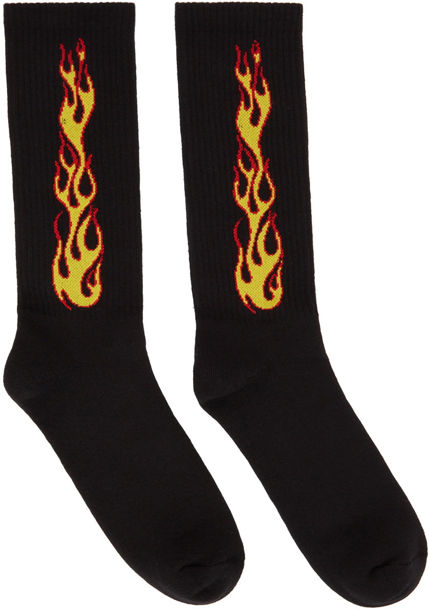Palm Angels Black Flames Socks