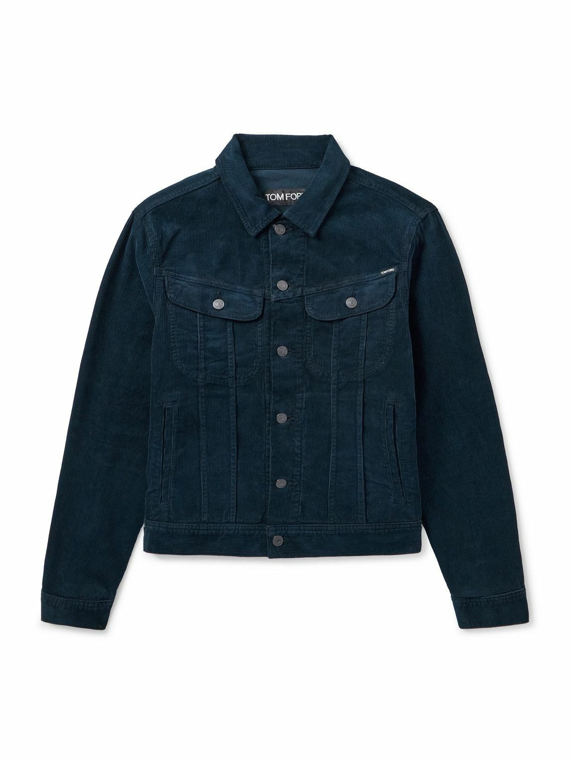 TOM FORD - Slim-Fit Cotton-Blend Corduroy Jacket - Blue