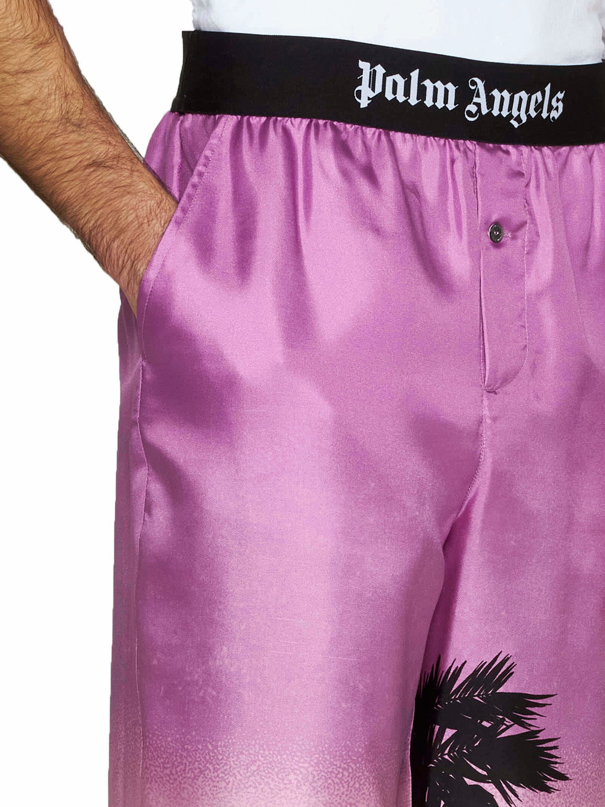 Palm Angels Printed Silk Pyjama Pant