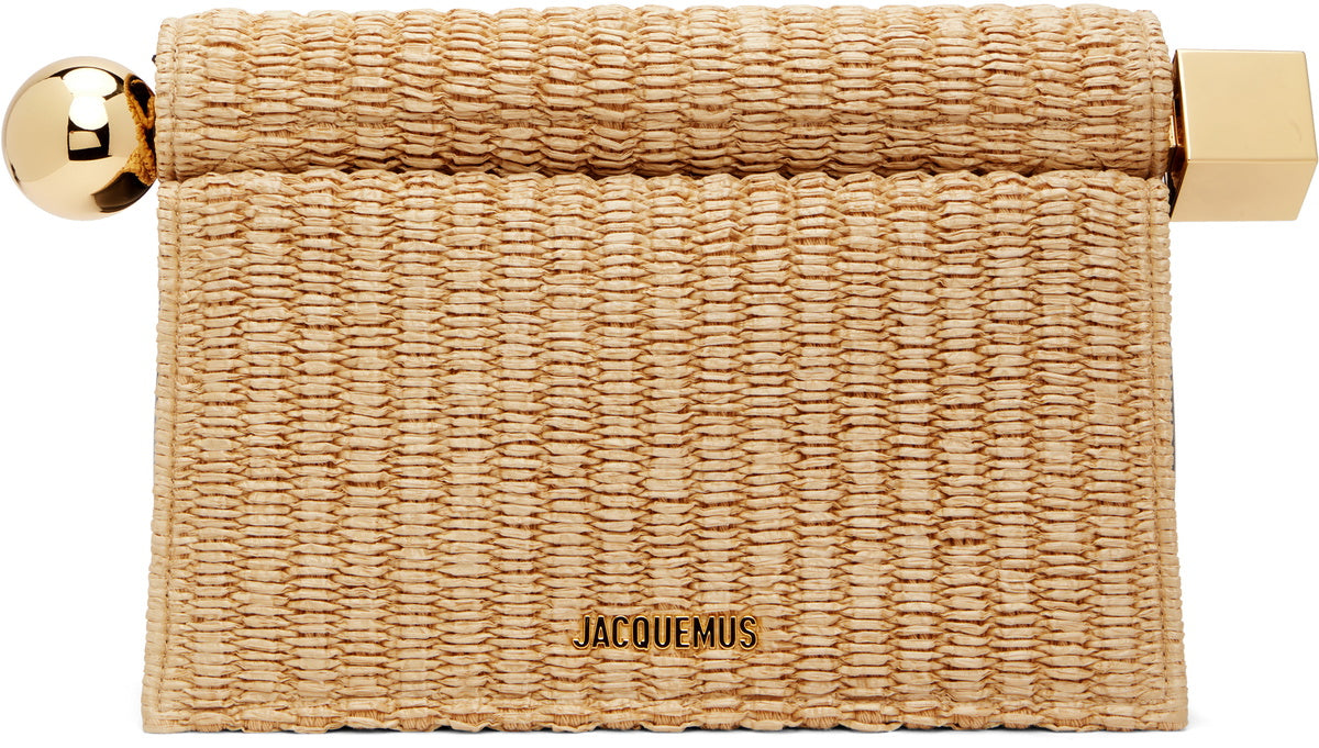 JACQUEMUS Beige & Black La Croisière 'The Rond Carré' Pouch