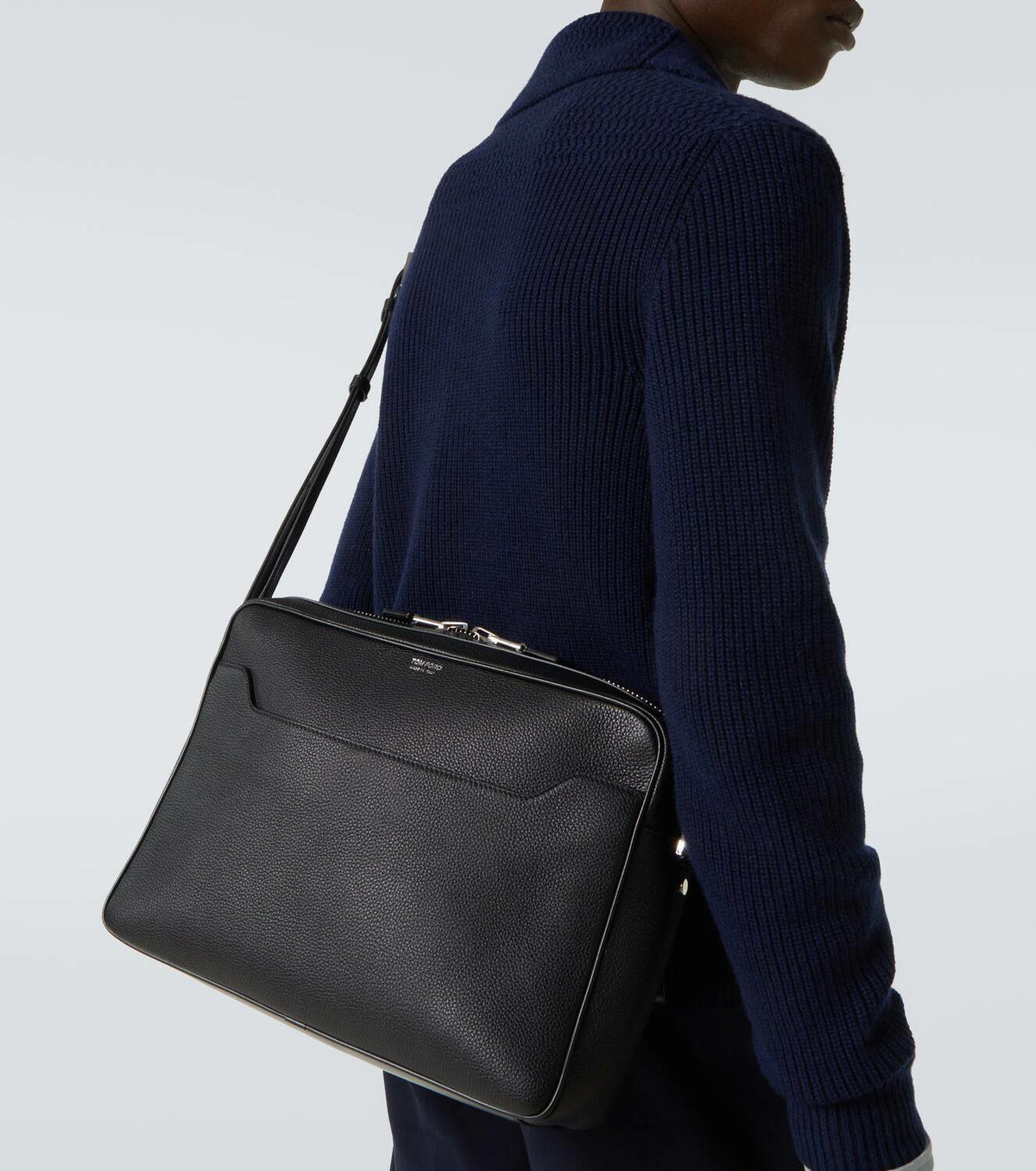 Tom Ford Buckley leather messenger bag