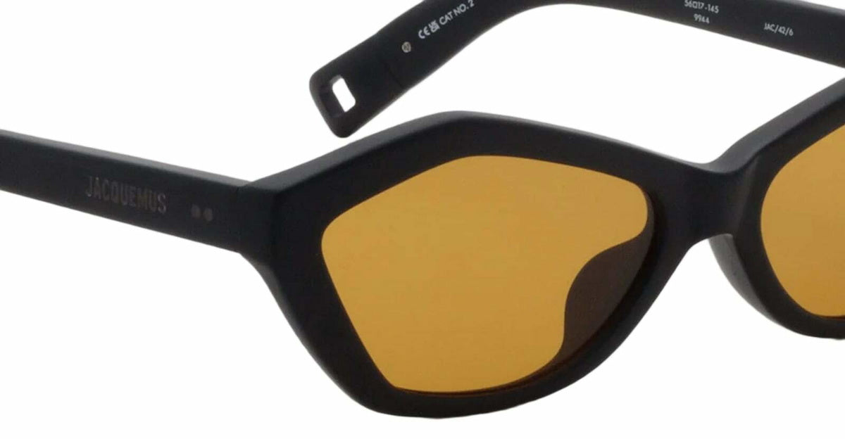 Jacquemus Bambino - Matt Black / Amber Lens Sunglasses