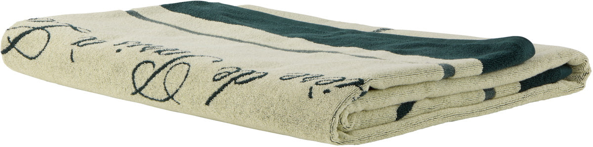 JACQUEMUS Beige & Green La Croisière 'The Croisière' Beach Towel
