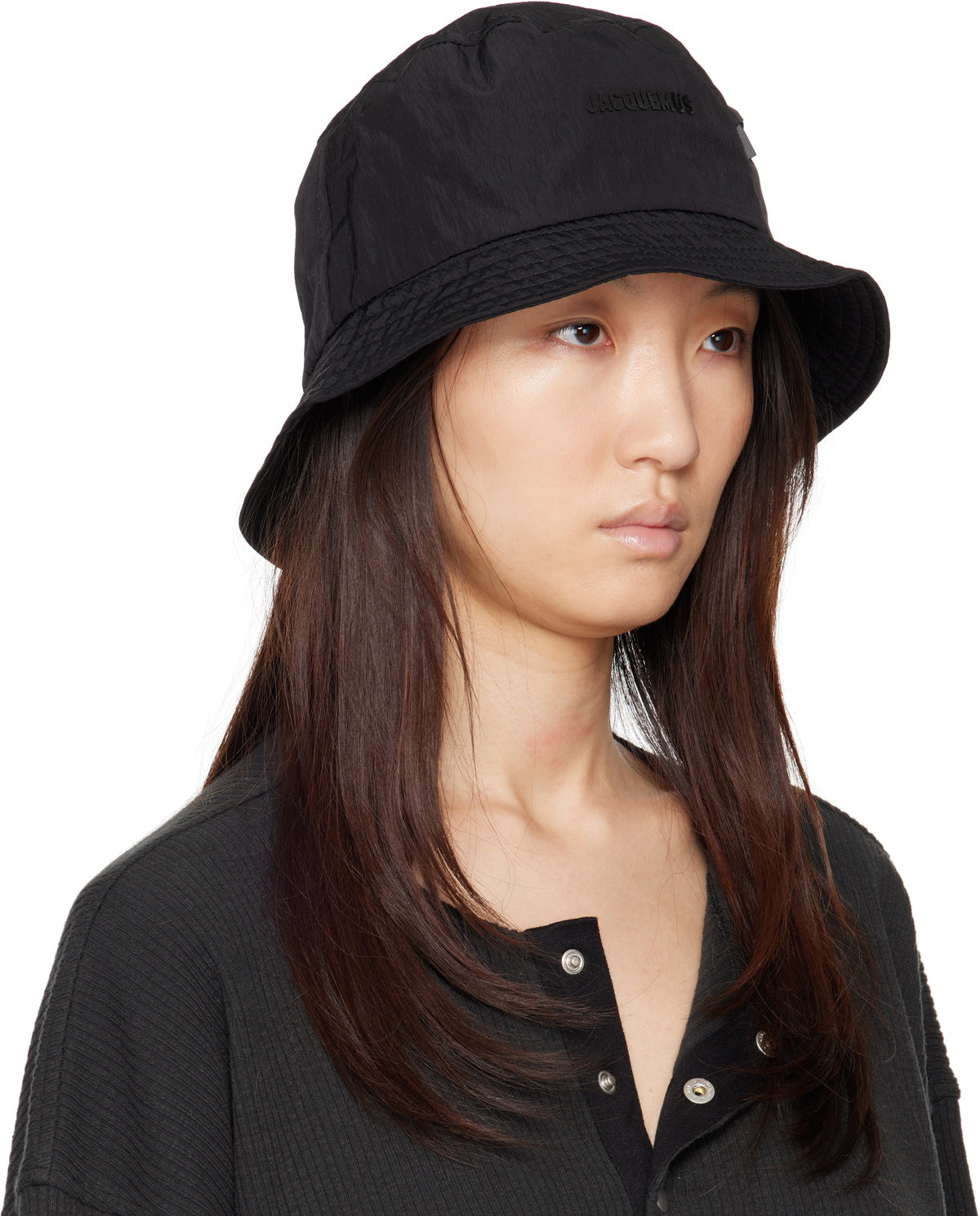 JACQUEMUS Black 'The Nylon' Bucket Hat