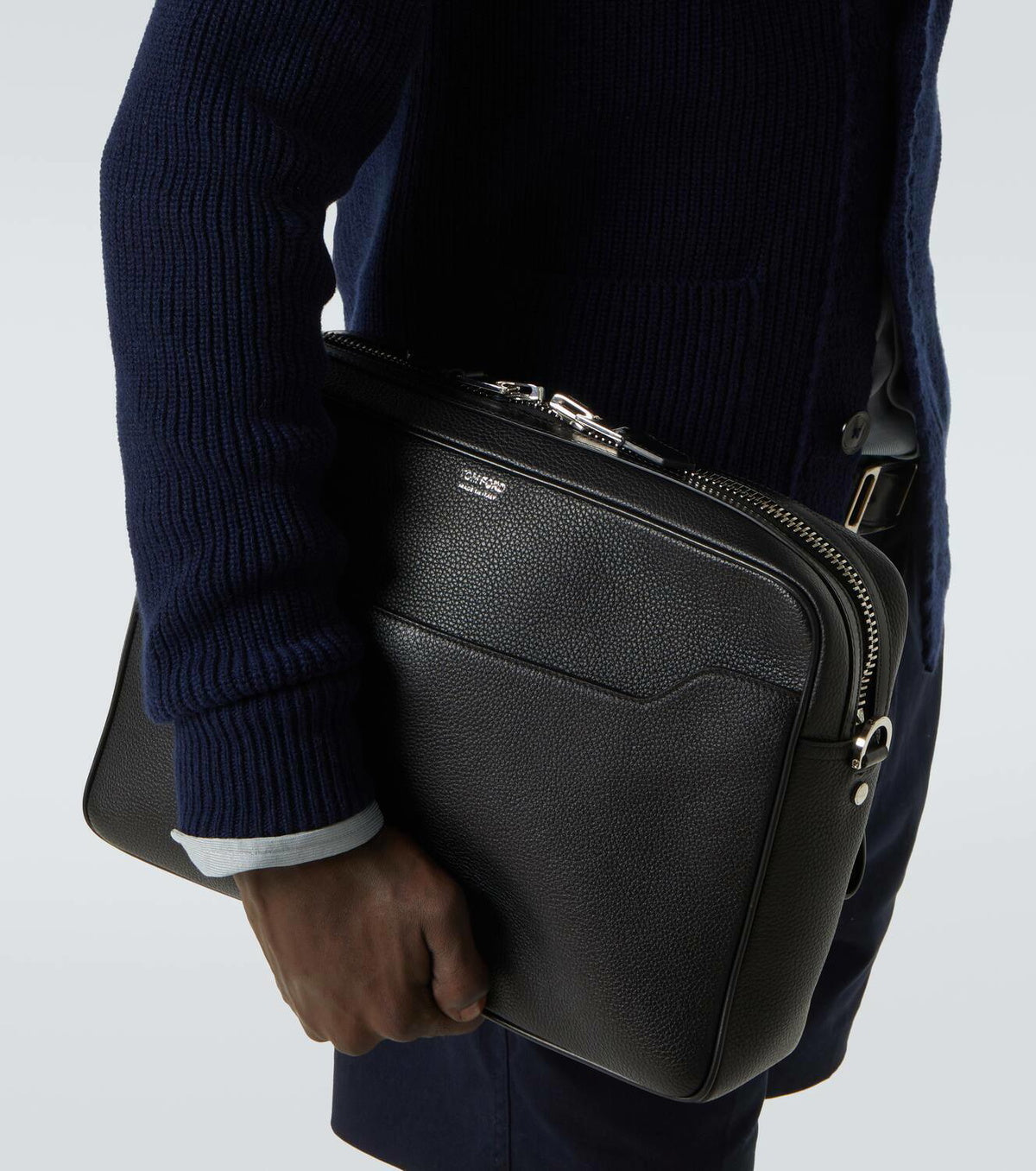 Tom Ford Buckley leather messenger bag